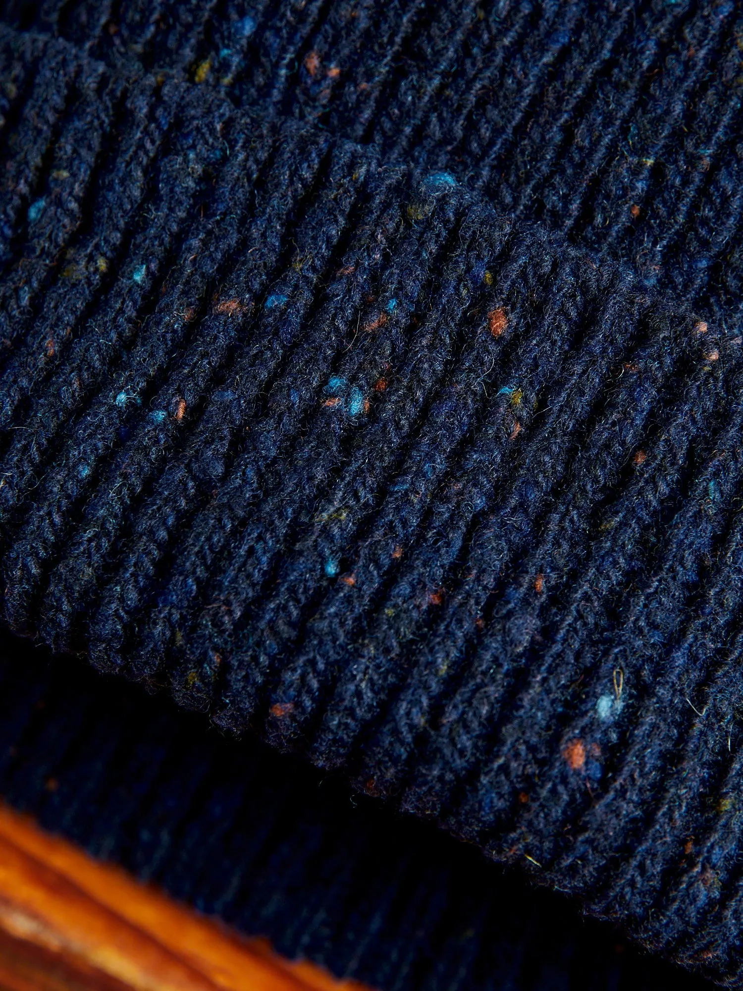 "Out of the Blue" Wool Beanie in Navy