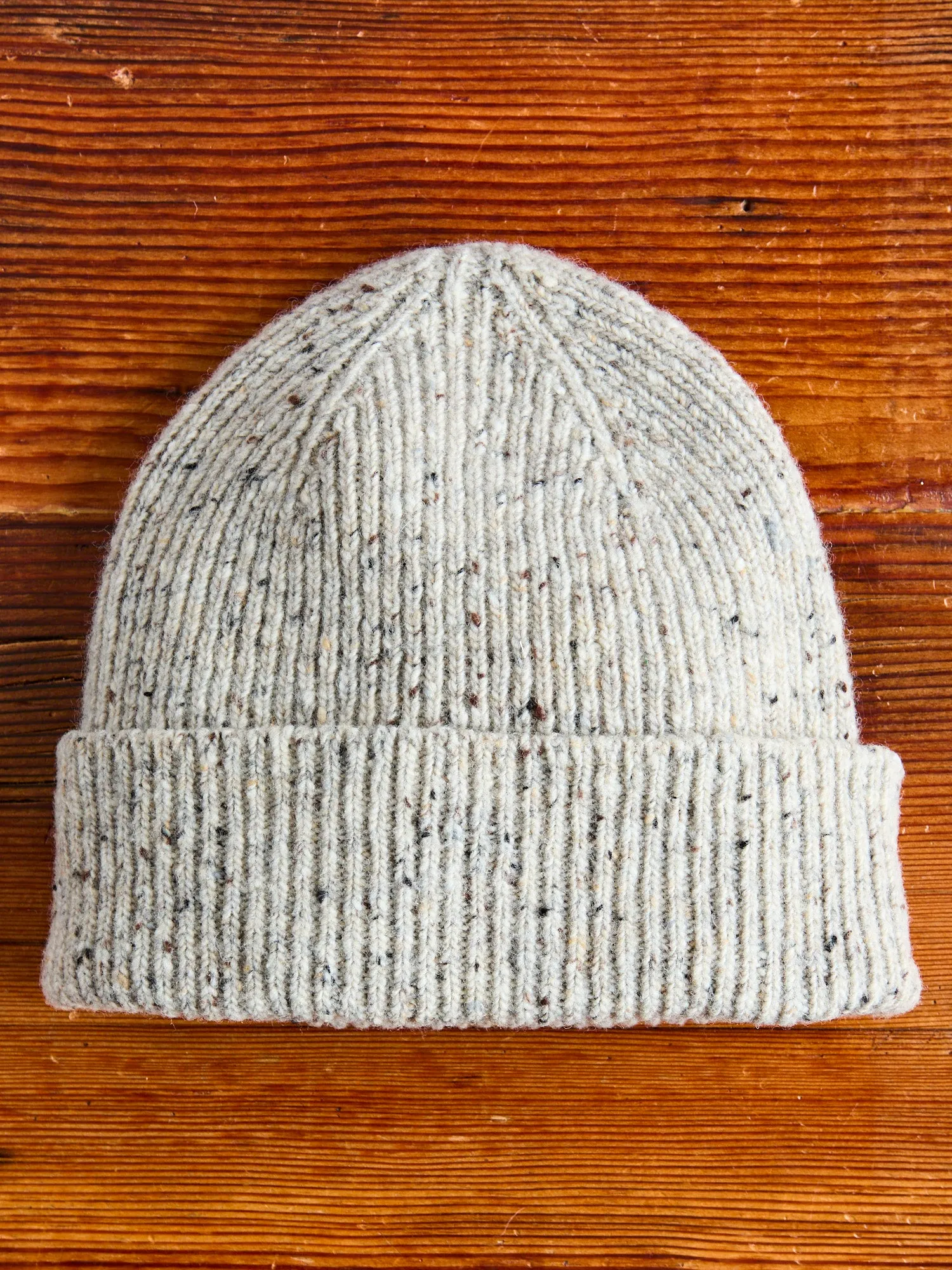 "Out of the Blue" Wool Beanie in Sand