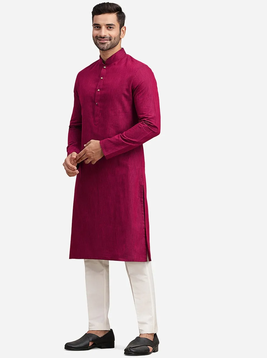 Red & Pink Kurta for Men