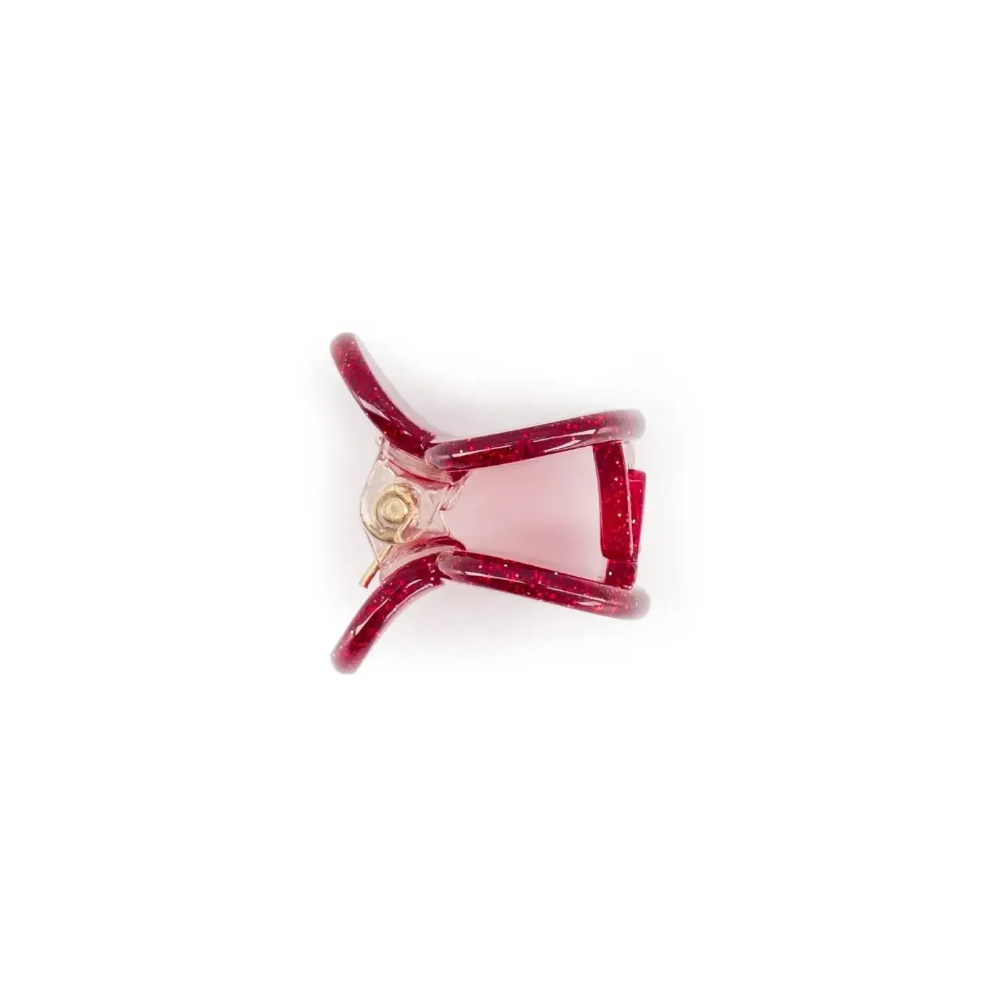 Red Glitter Heart Mini clip