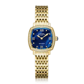 Rotary Traditional Crystal Set Ladies Gold Watch LB05813/92