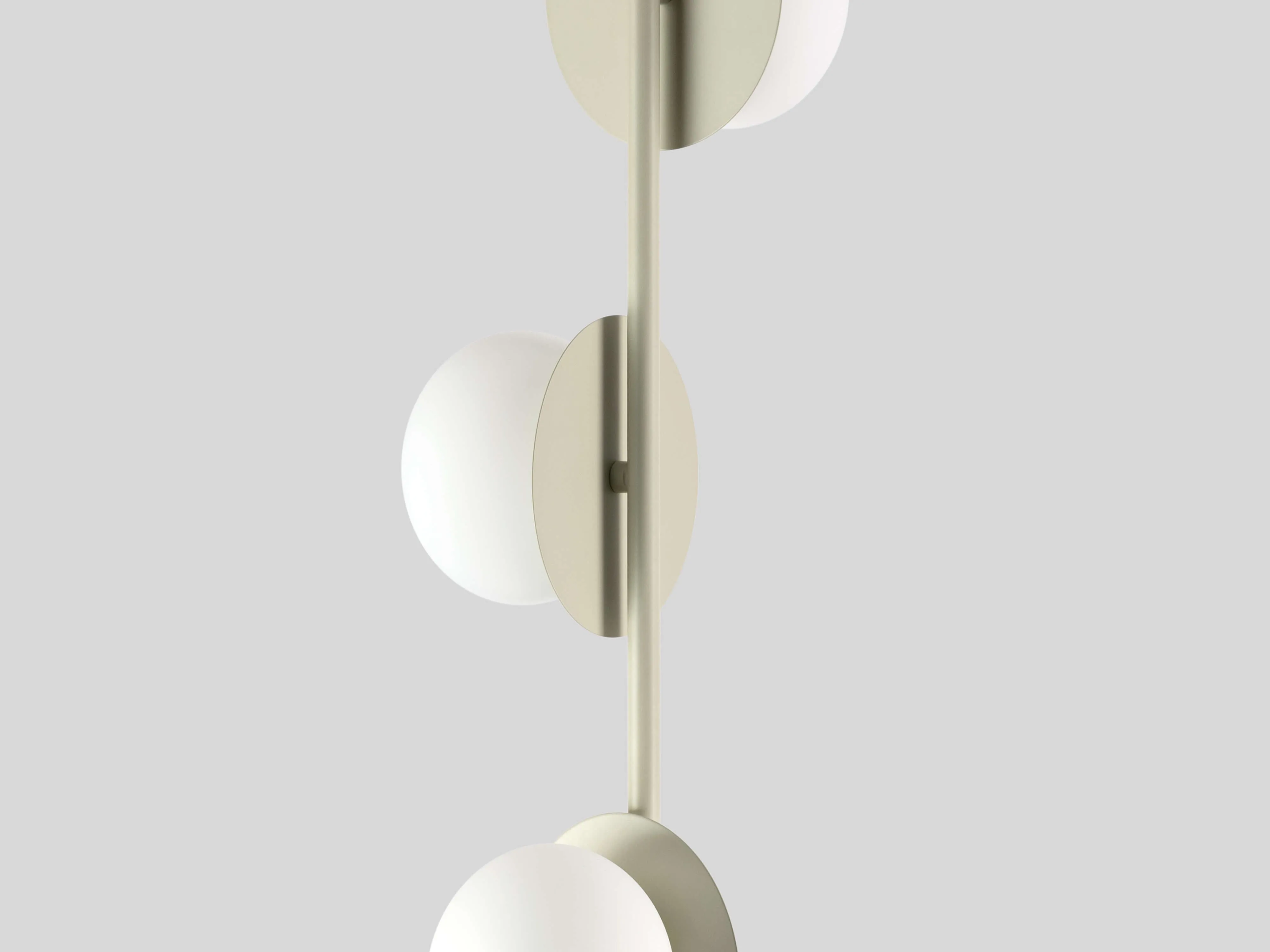 Sand grey opal disk floor lamp