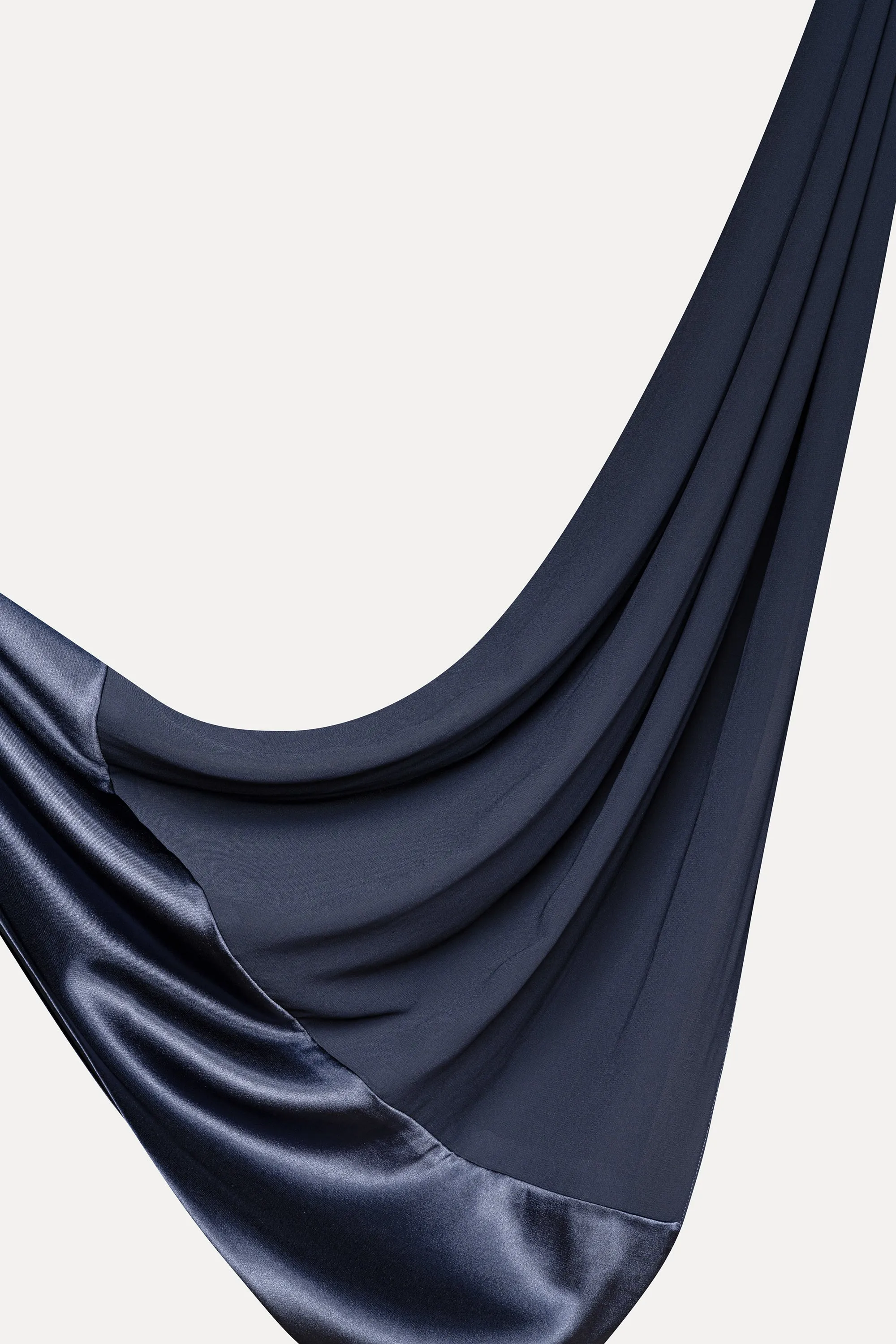 Satin–Edge Hijab - Midnight Blue