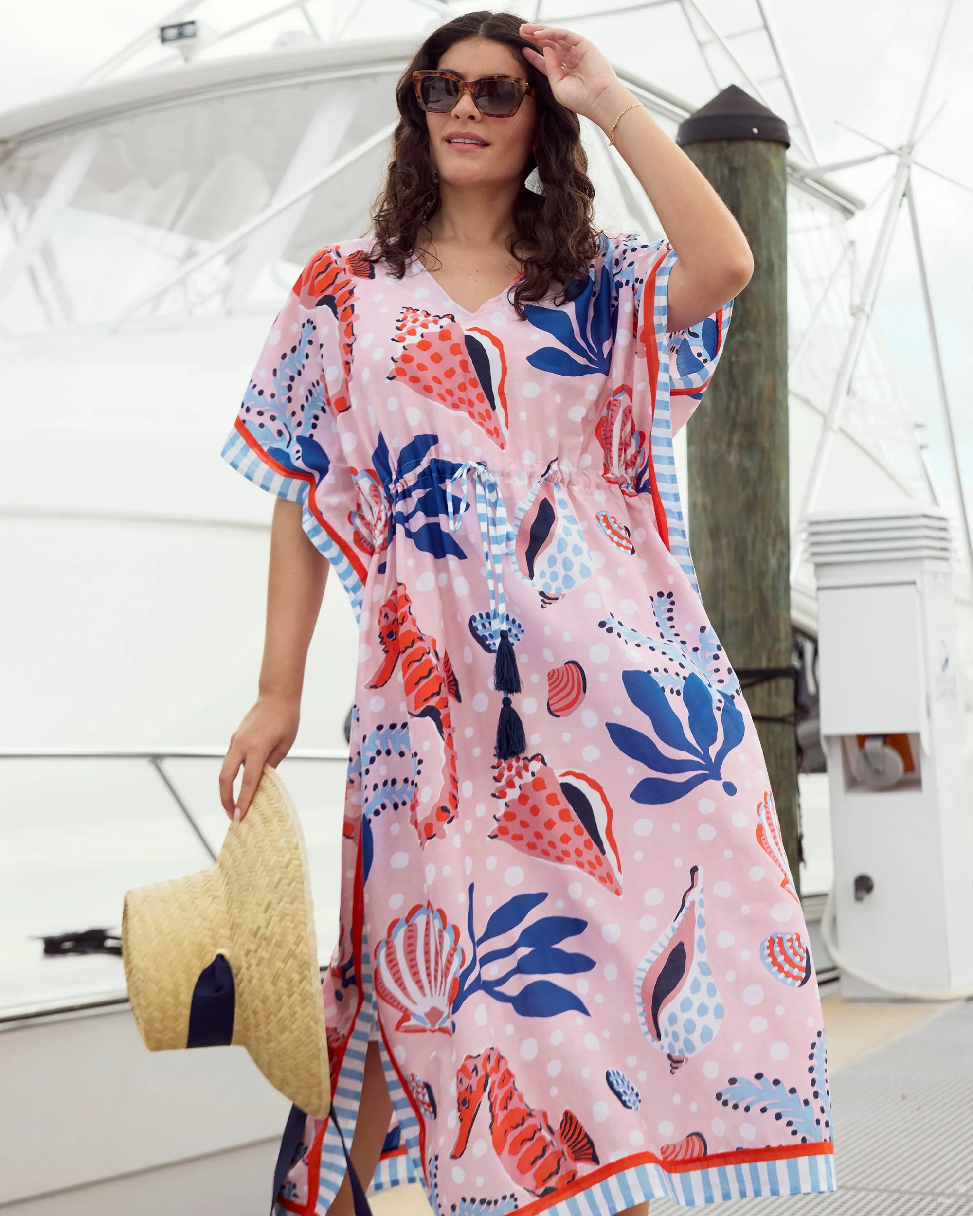 Seahorse Haven - Dockside Dinner Caftan - Vintage Convertible