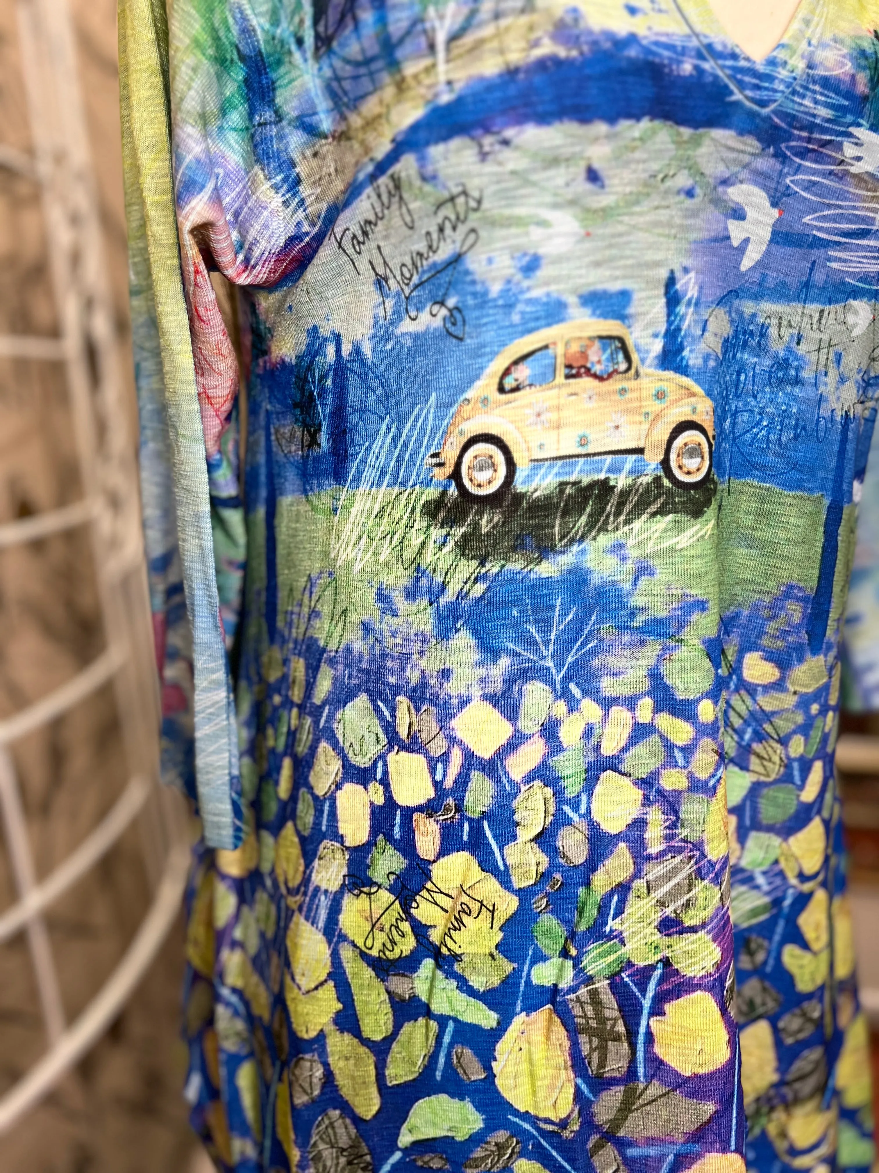 Sharkbite Tunic in Family Moments Print by Inoah