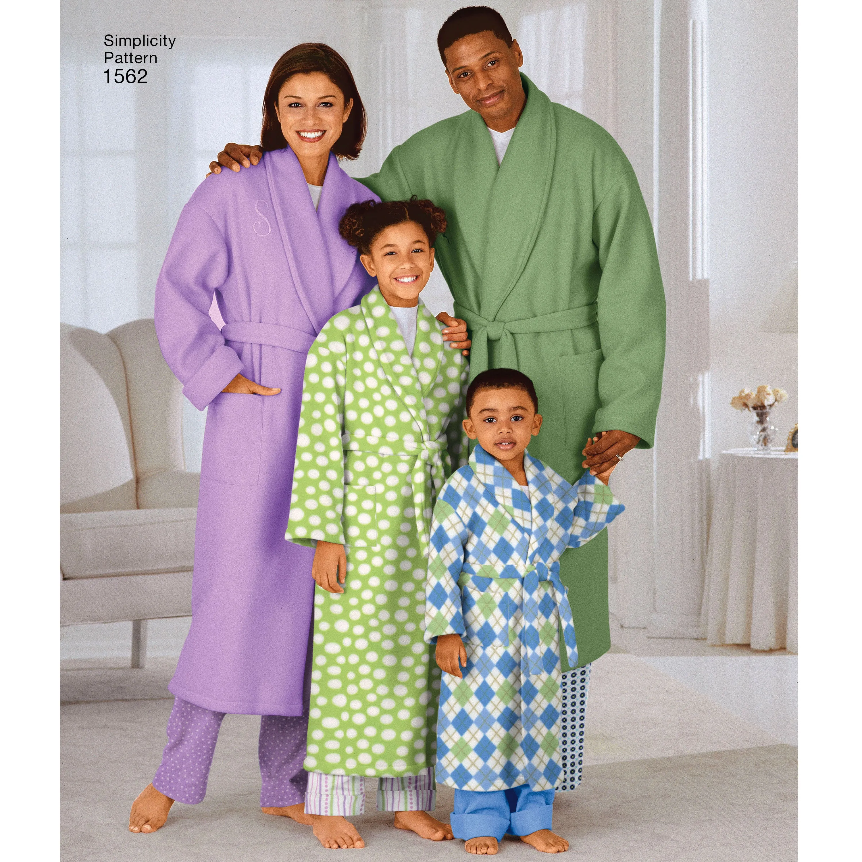 Simplicity Pattern 1562 Child's, Teens' and Adults' Robe and Belt