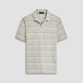 Striped Johnny Collar Polo