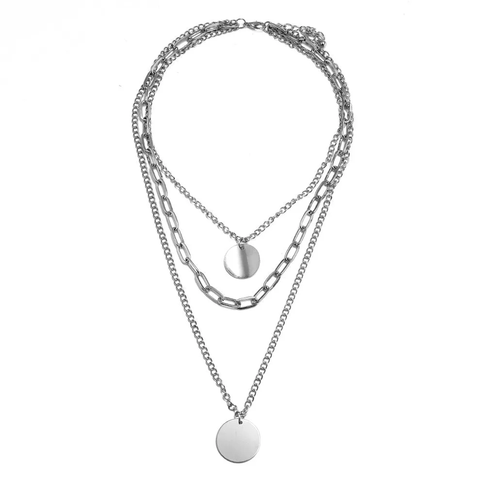 Stylish Multi-layer Necklace with Minimalistic European and American Design