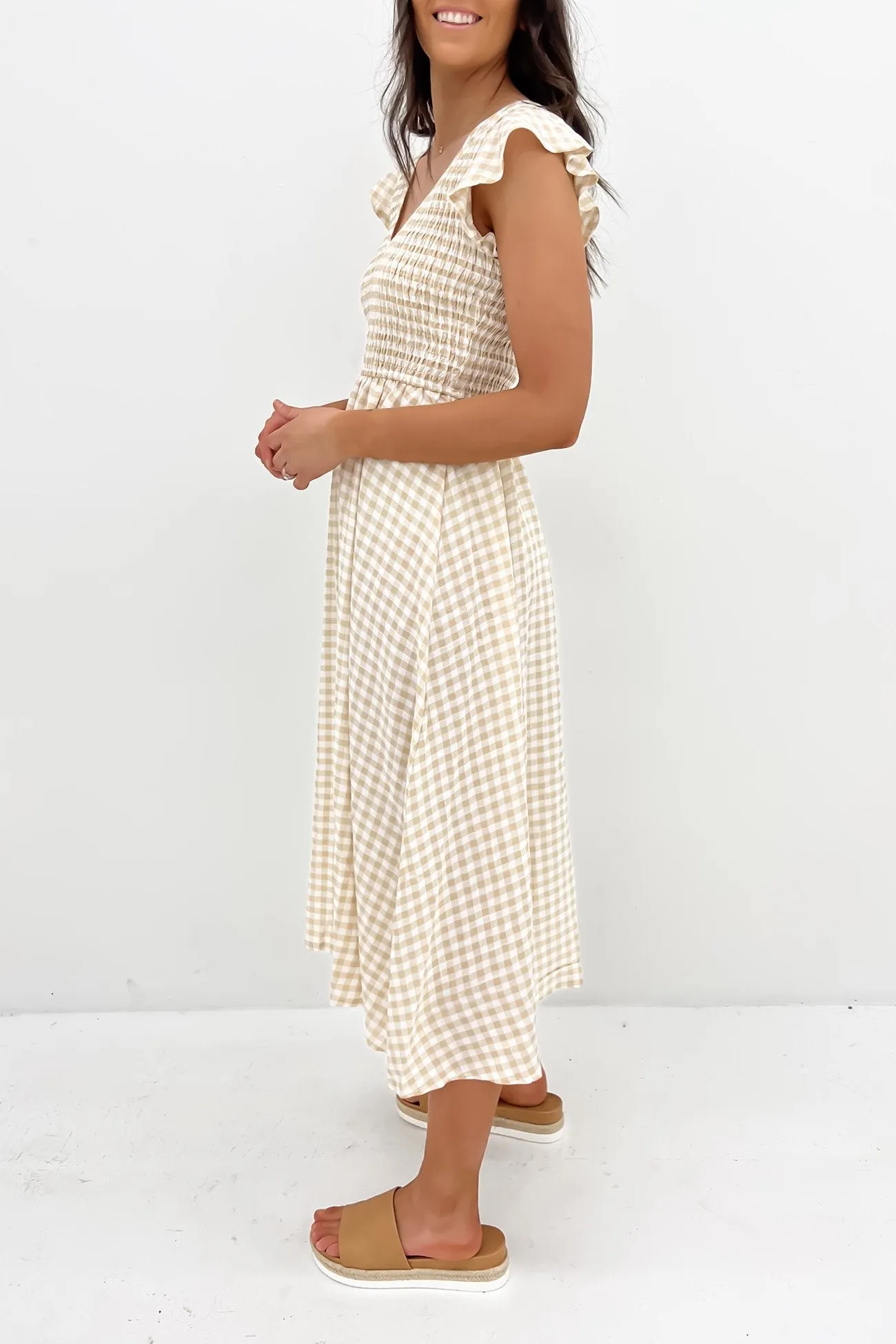 Tarli Midi Dress Latte