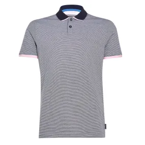 Ted Baker - CAFFINE Striped Polo Shirt in Navy