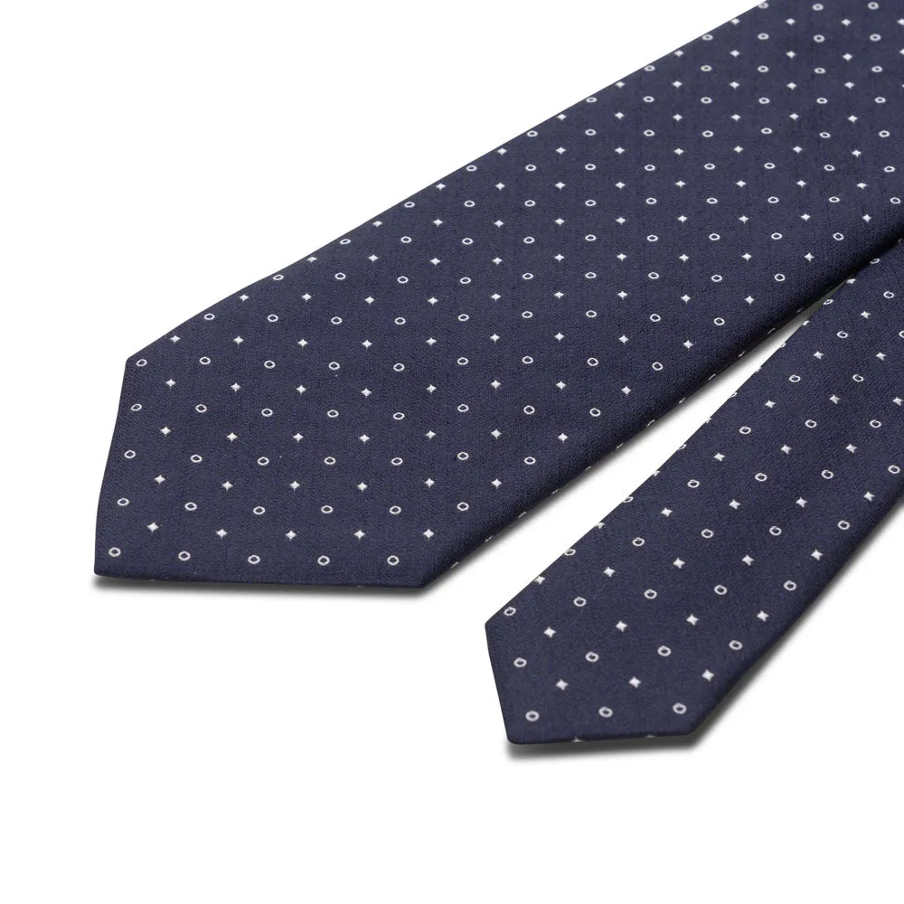 The Refined Elegance Blue Navy Jacquard Silk Tie