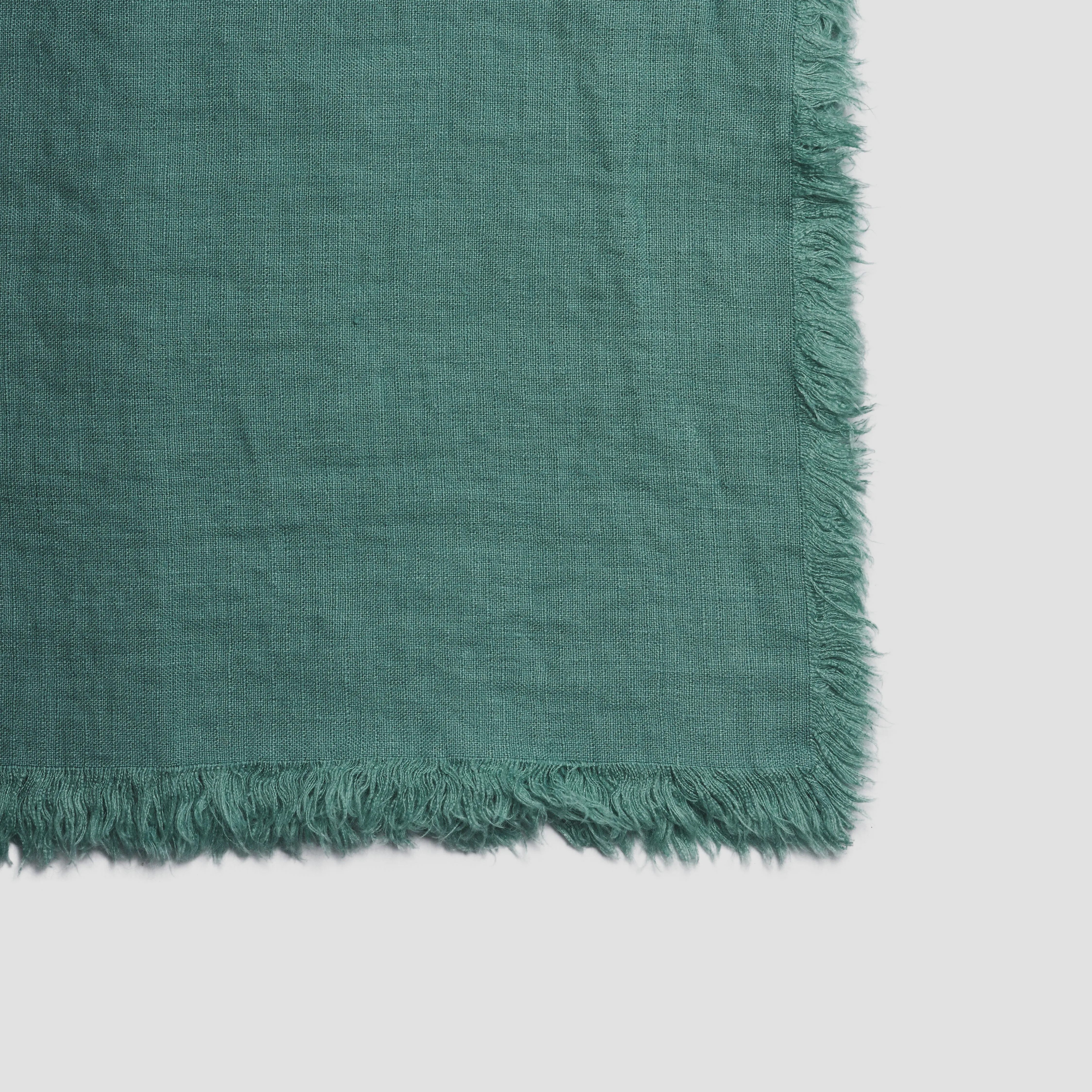 Tranquil Green Linen Crinkle Throw