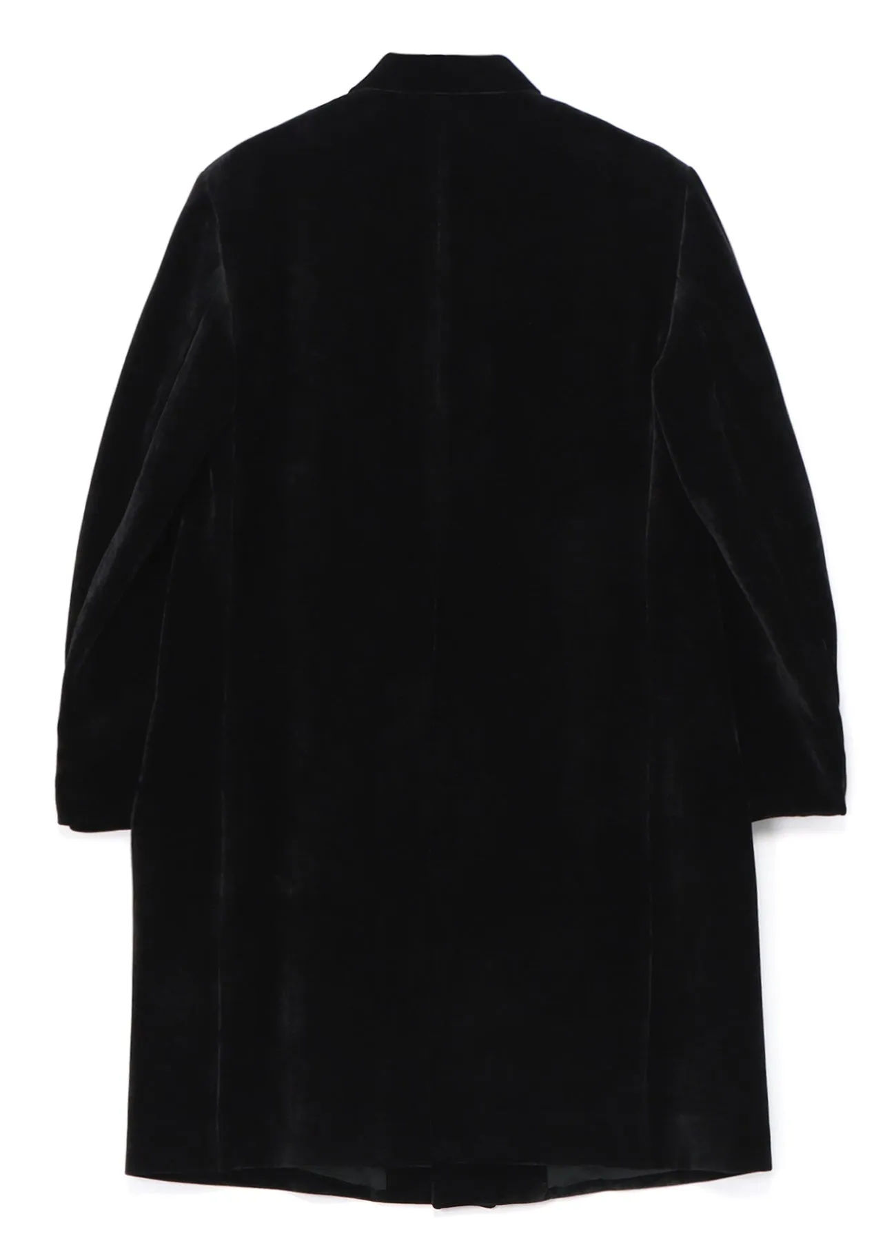 VELVETEEN NOTCHED LAPEL LONG JACKET