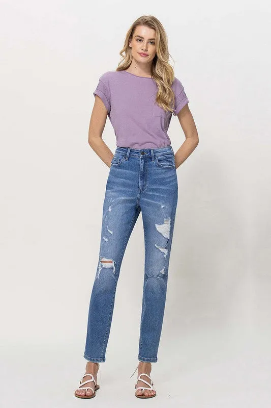 Ververt Distressed Mom Jeans